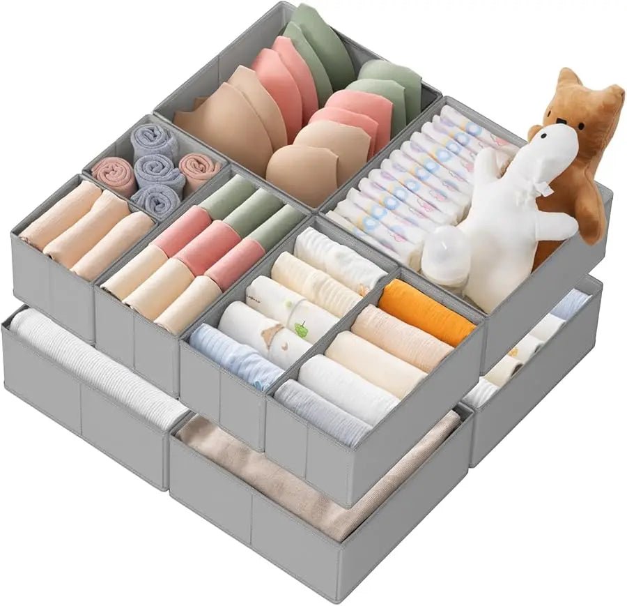 10 Pack Drawer Organizers For Dresser Baby Clothes Underwear And Socks Foldable