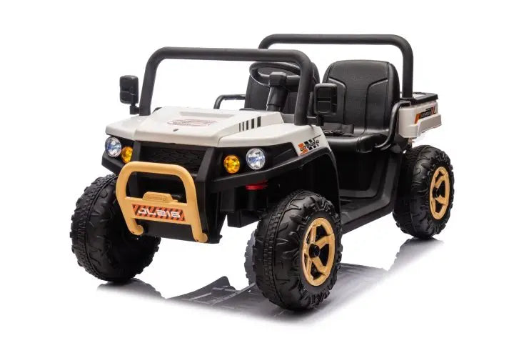 24V Two Seater Ride On Dump Truck With Remote 4WD LED Lights Music