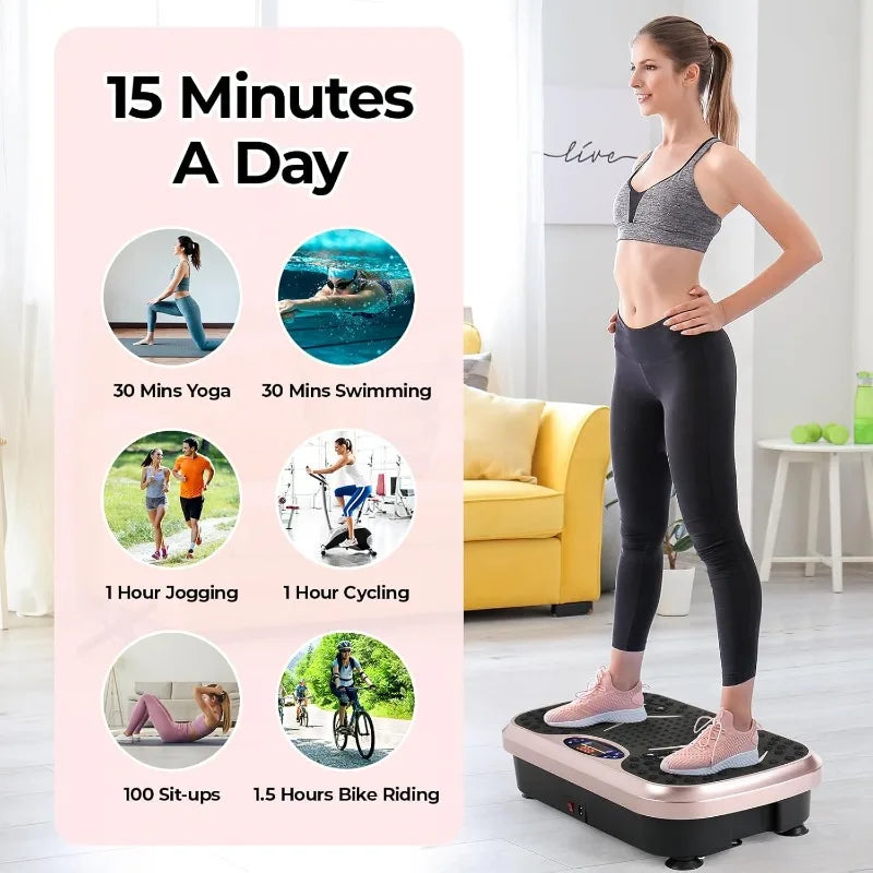 Arlopu 3D Vibration Plate Massager For Body Fitness And Lymphatic Drainage