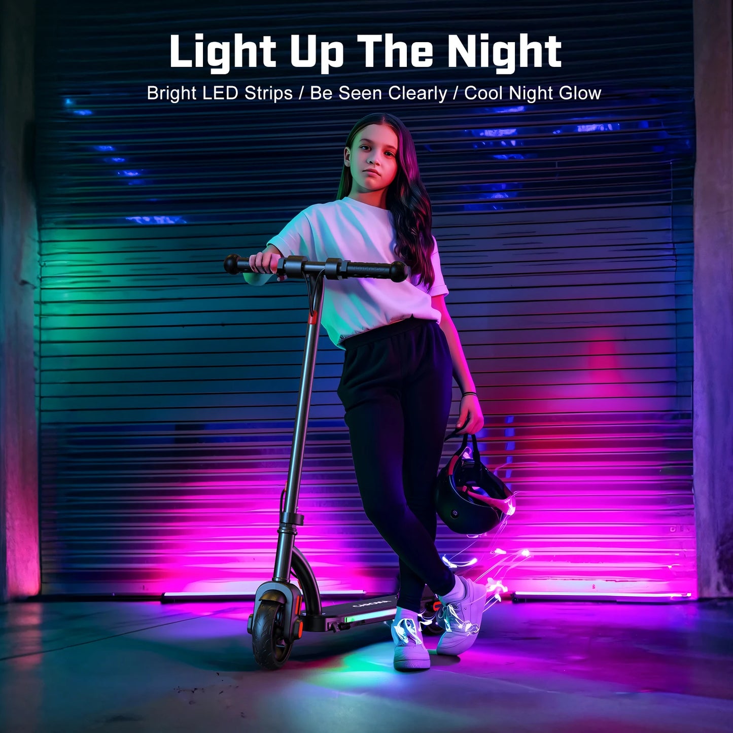 CAROMA Electric Scooter Kids Ages 6 To 12 3 Speeds 150W UL2272 Dual Braking