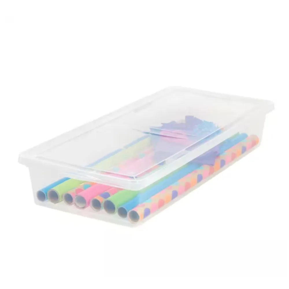 Underbed Storage Box 41 Qt Clear Space Saving Organizer For Home