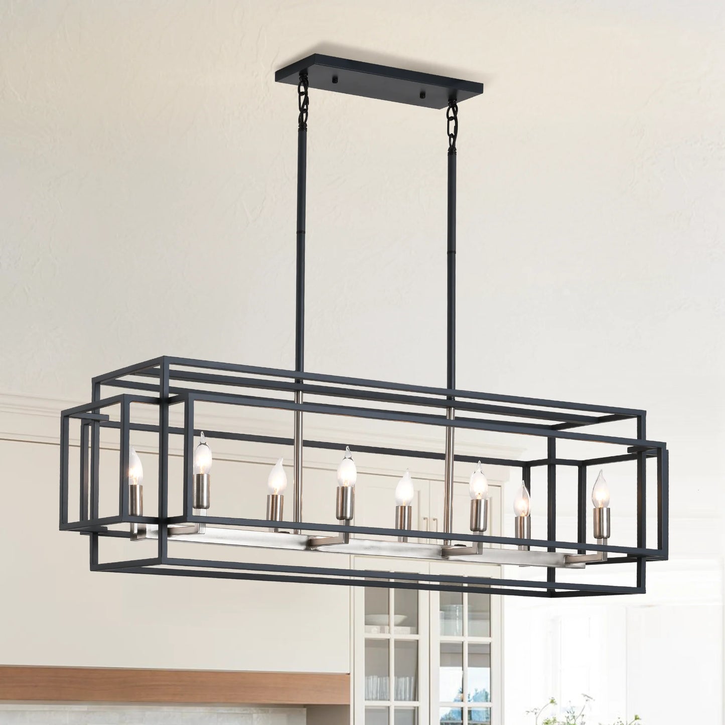 Retro Industrial Chandelier for Dining Room Kitchen Island Bar Light Pendant