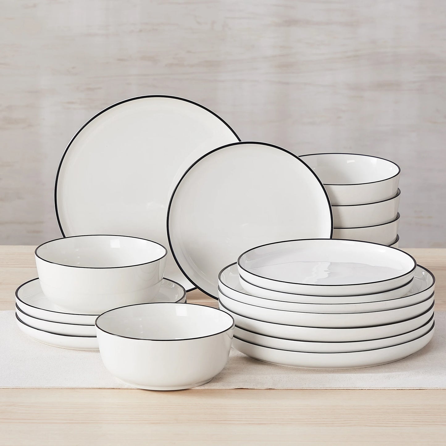 Malacasa 12 16 18 24 Piece Porcelain Dinnerware Set With Plates And Bowls