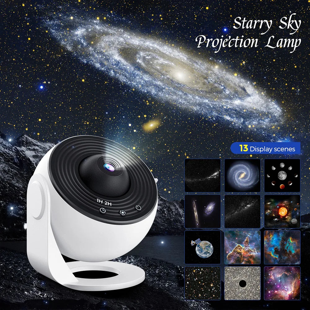 Galaxy Projector For Bedroom Adjustable Star Light 13 Discs Planetarium For Kids