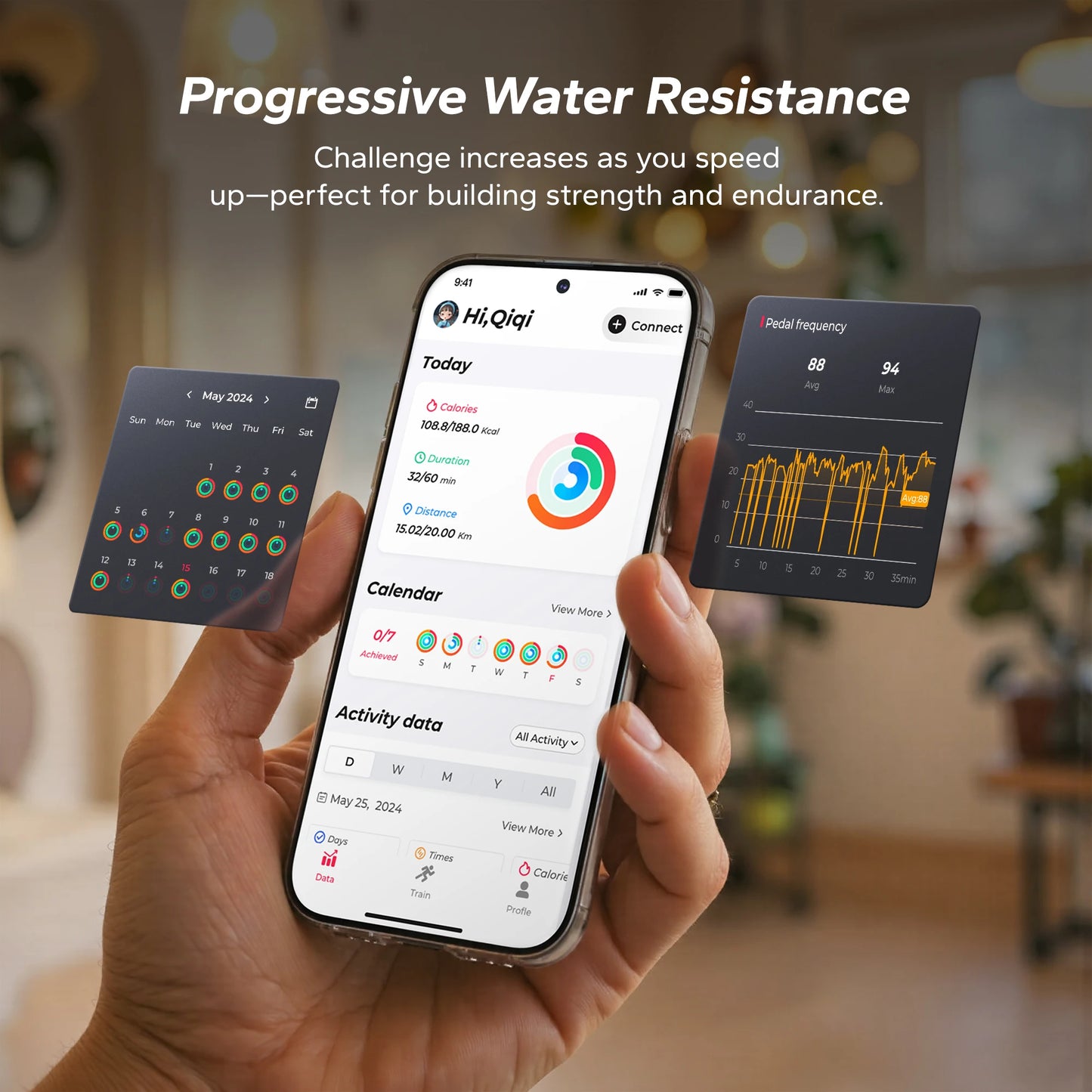 MERACH Water Rowing Machine For Home Foldable 400 Lb Capacity With Monitor