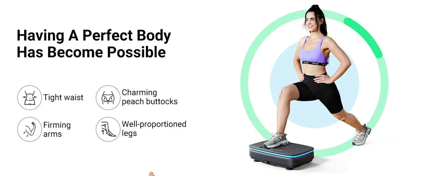 Merach Vibration Plate Exercise Machine Whole Body Workout Lymphatic Drainage