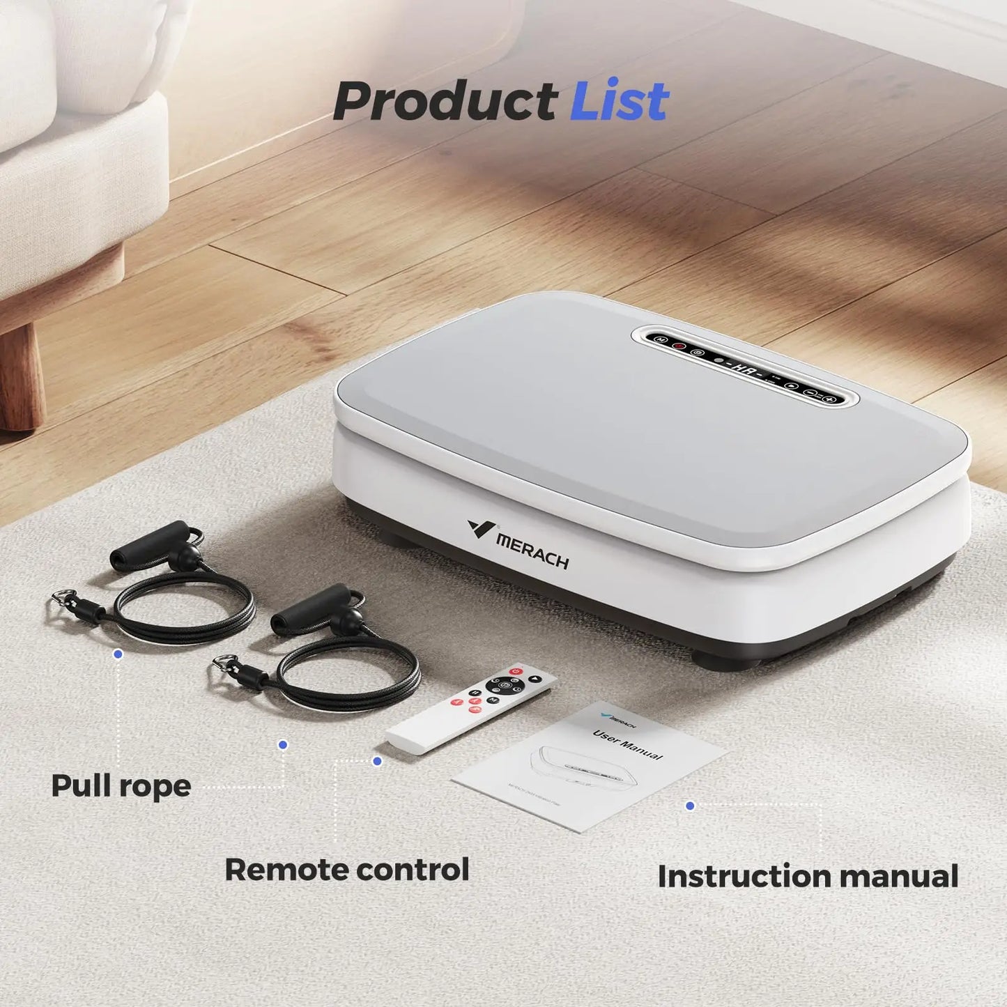 Merach Vibration Plate Exercise Machine Whole Body Workout Lymphatic Drainage