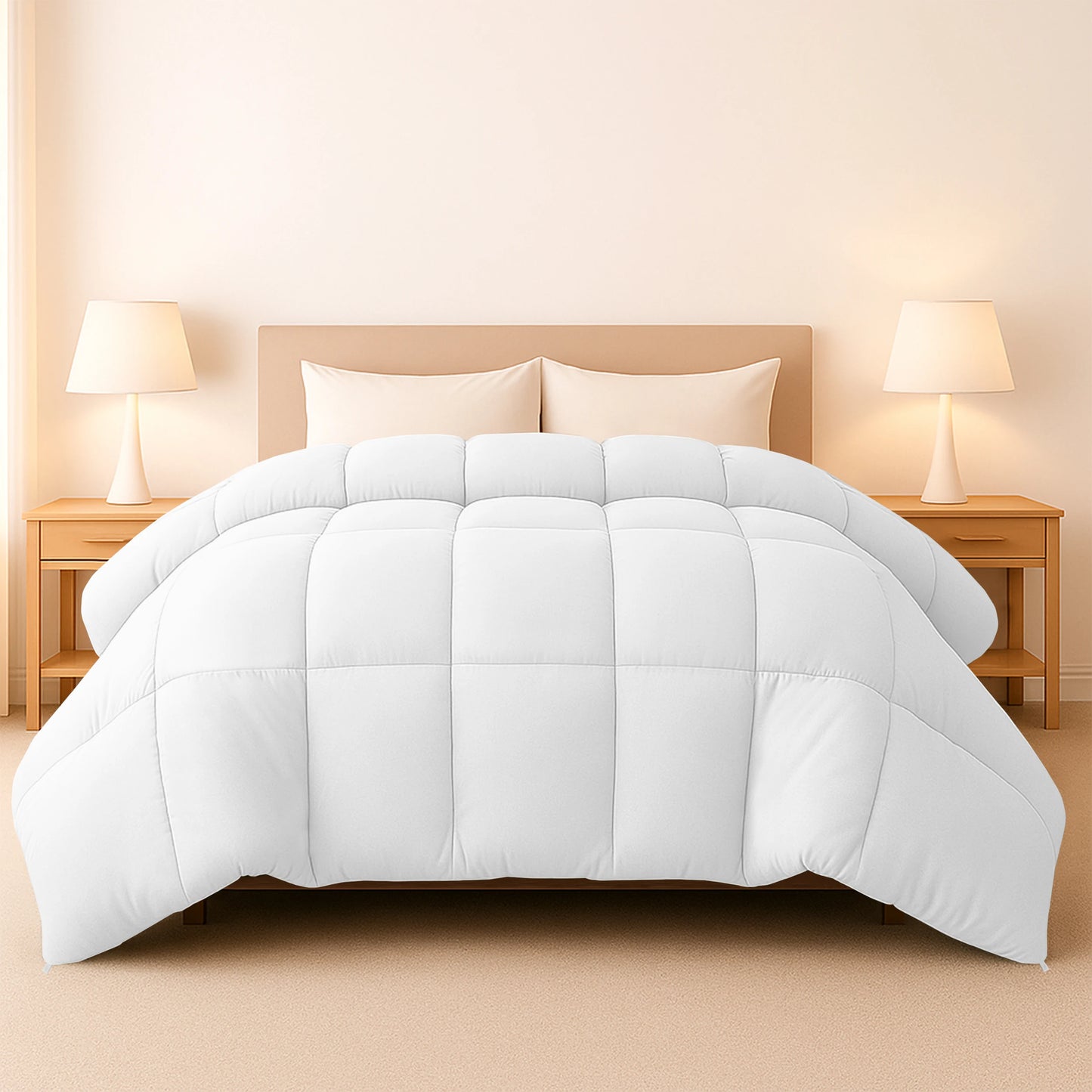 LUX Décor Comforter Duvet Insert Ultra Soft Down Alternative With Corner Tabs
