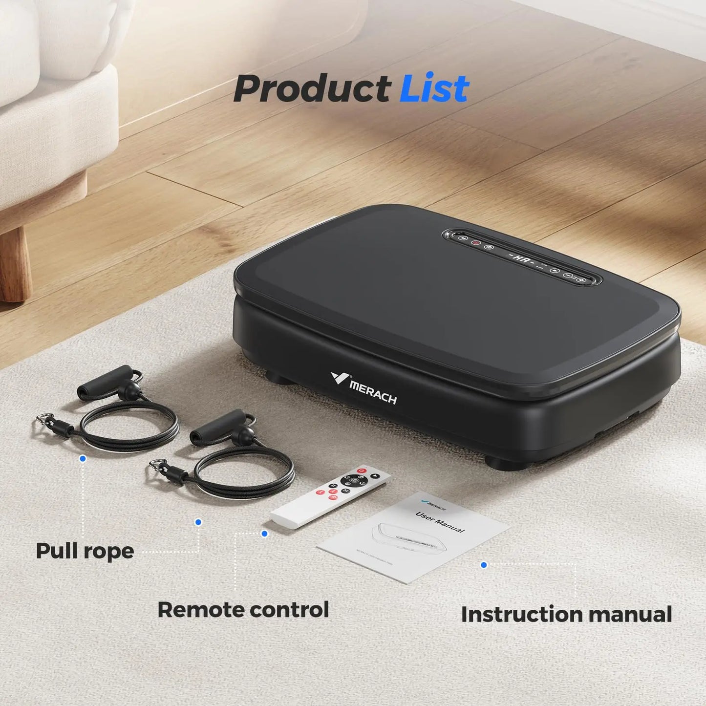 Merach Vibration Plate Exercise Machine Whole Body Workout Lymphatic Drainage