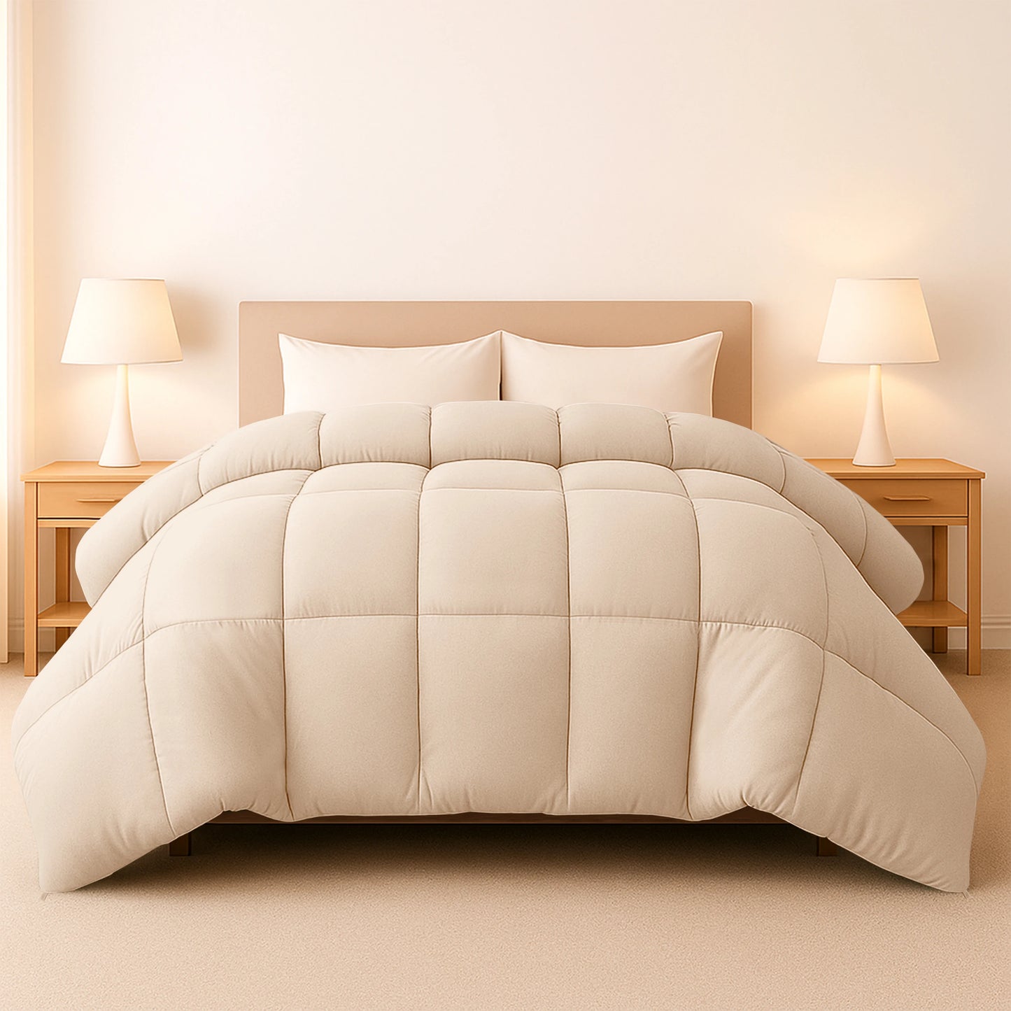 LUX Décor Comforter Duvet Insert Ultra Soft Down Alternative With Corner Tabs
