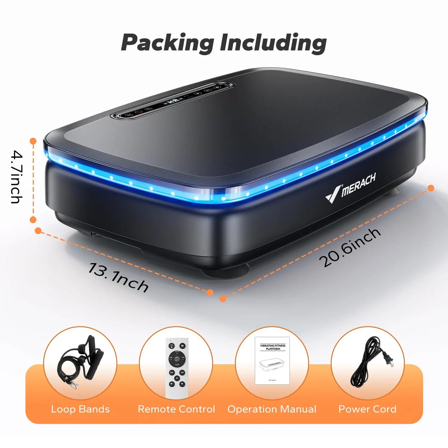 Merach Vibration Plate Exercise Machine Whole Body Workout Lymphatic Drainage