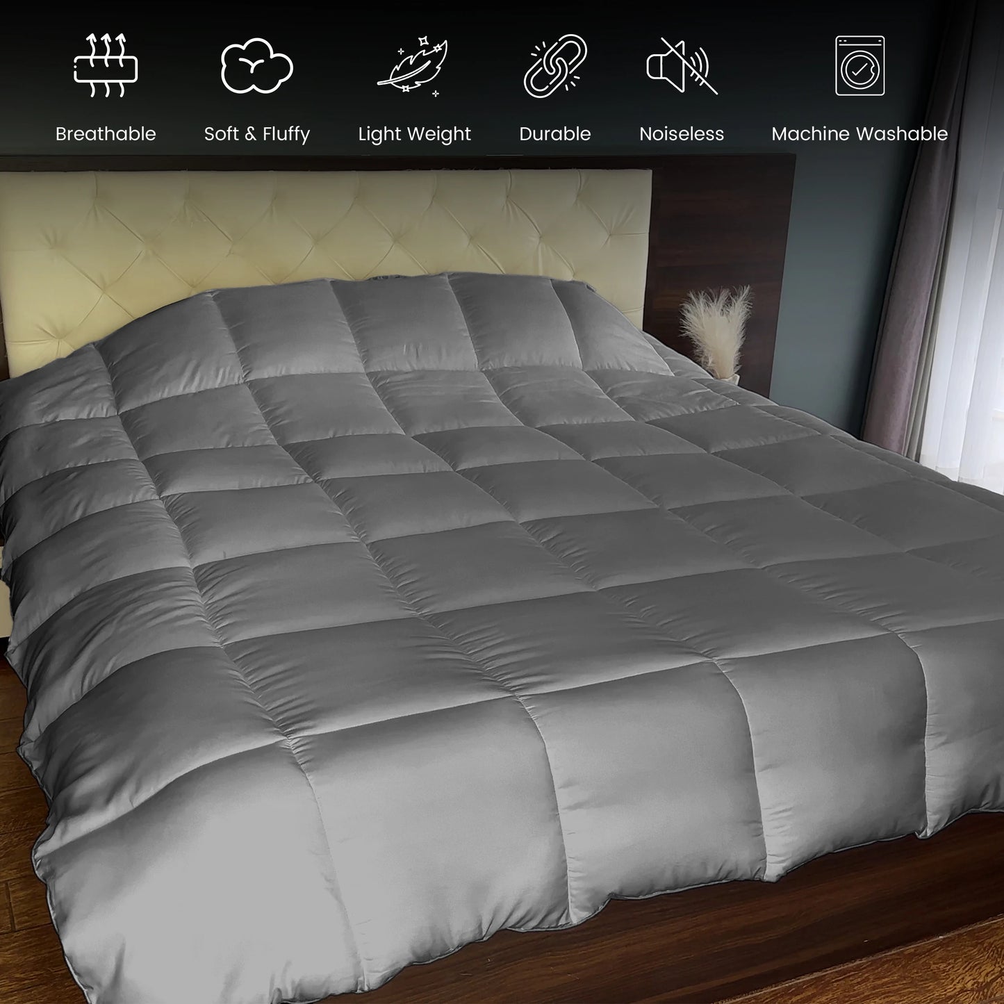 LUX Décor Comforter Duvet Insert Ultra Soft Down Alternative With Corner Tabs