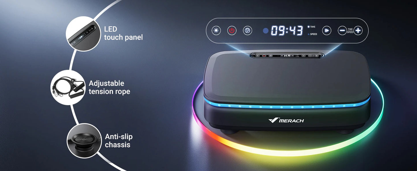 Merach Vibration Plate Exercise Machine Whole Body Workout Lymphatic Drainage