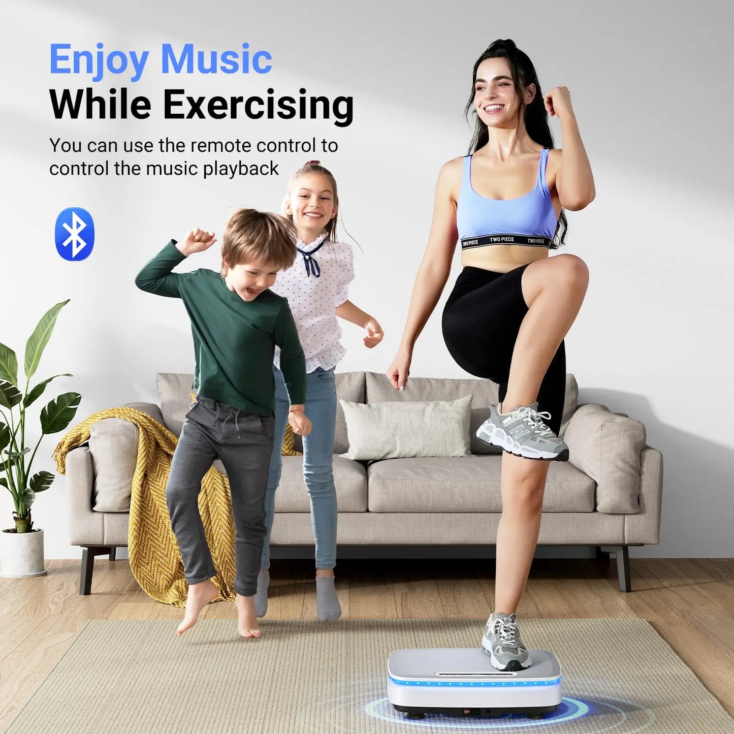 Merach Vibration Plate Exercise Machine Whole Body Workout Lymphatic Drainage