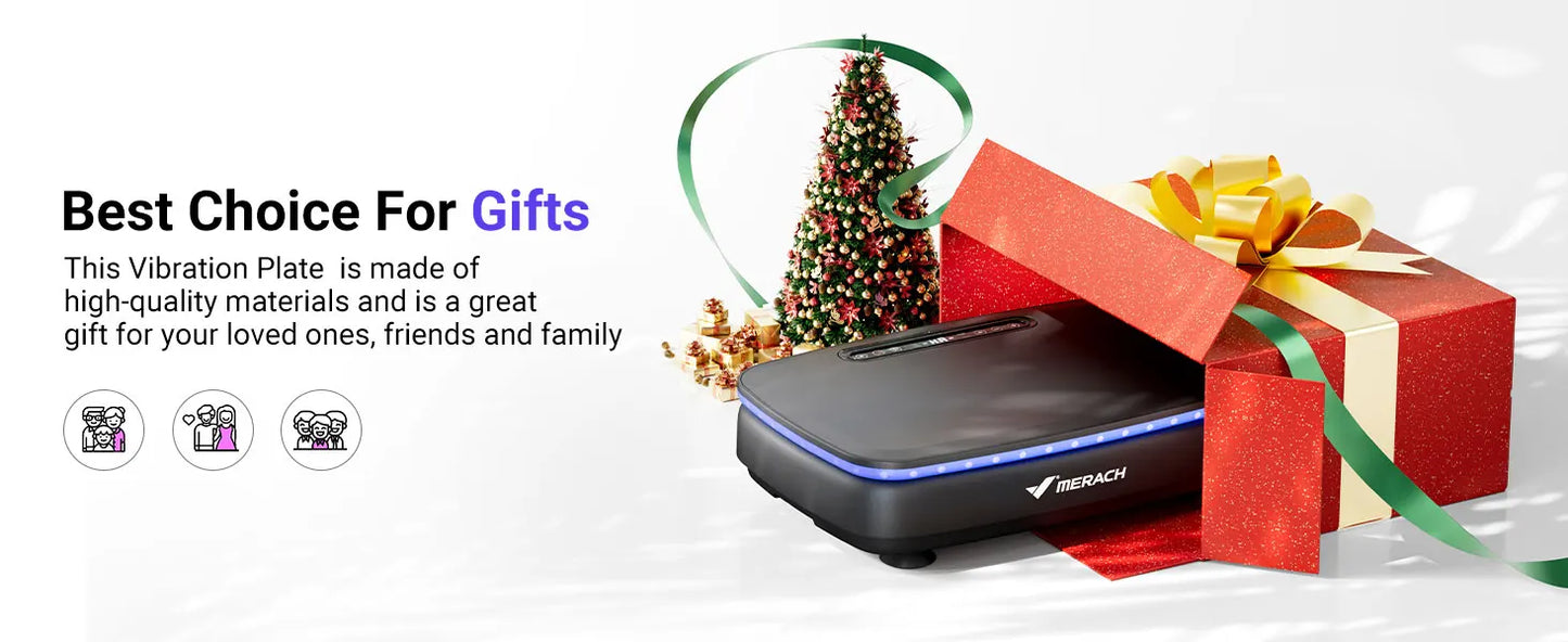 Merach Vibration Plate Exercise Machine Whole Body Workout Lymphatic Drainage