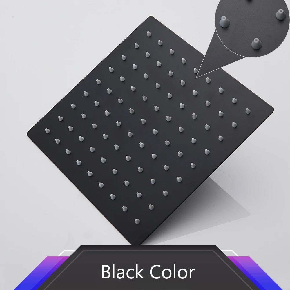 Stainless Steel Ultrathin 16 Inch Rainfall Shower Head Chrome Bathroom Accessory