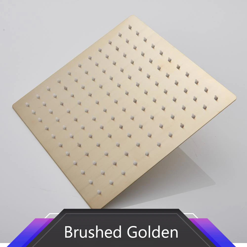 Stainless Steel Ultrathin 16 Inch Rainfall Shower Head Chrome Bathroom Accessory