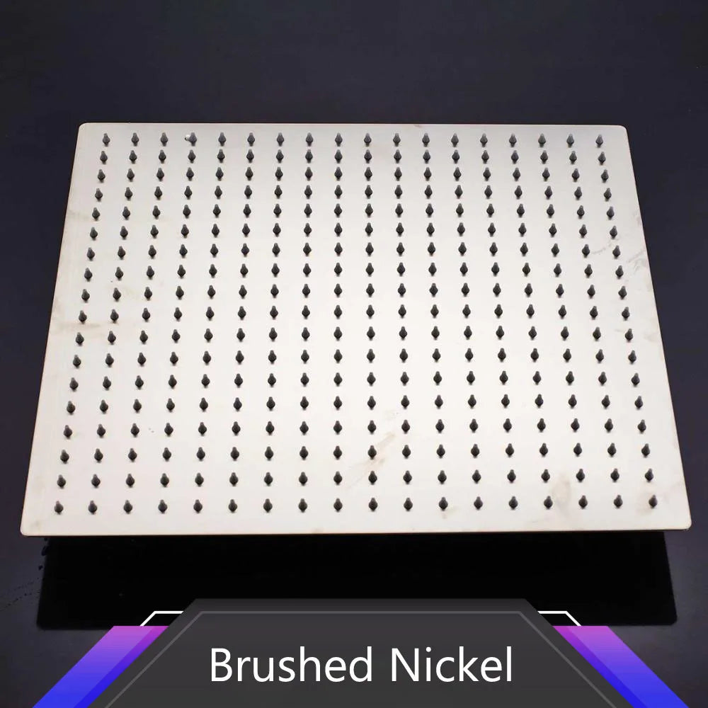 Stainless Steel Ultrathin 16 Inch Rainfall Shower Head Chrome Bathroom Accessory