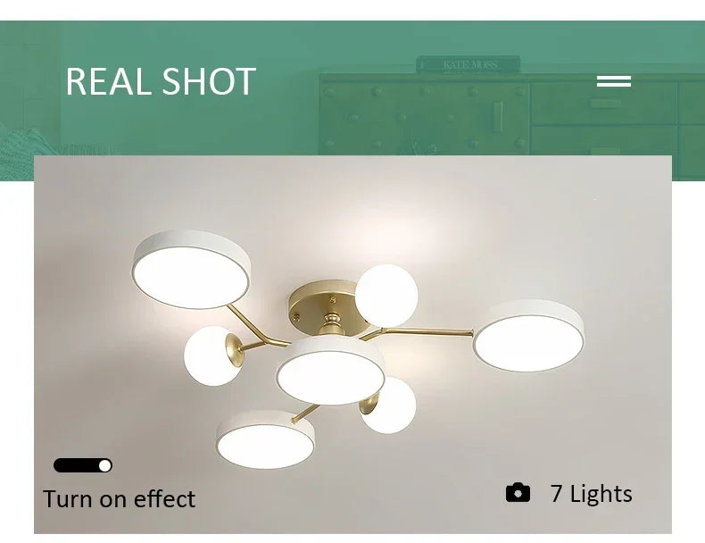 Nordic Glass Ball LED Ceiling Light Chandeliers For Living Room