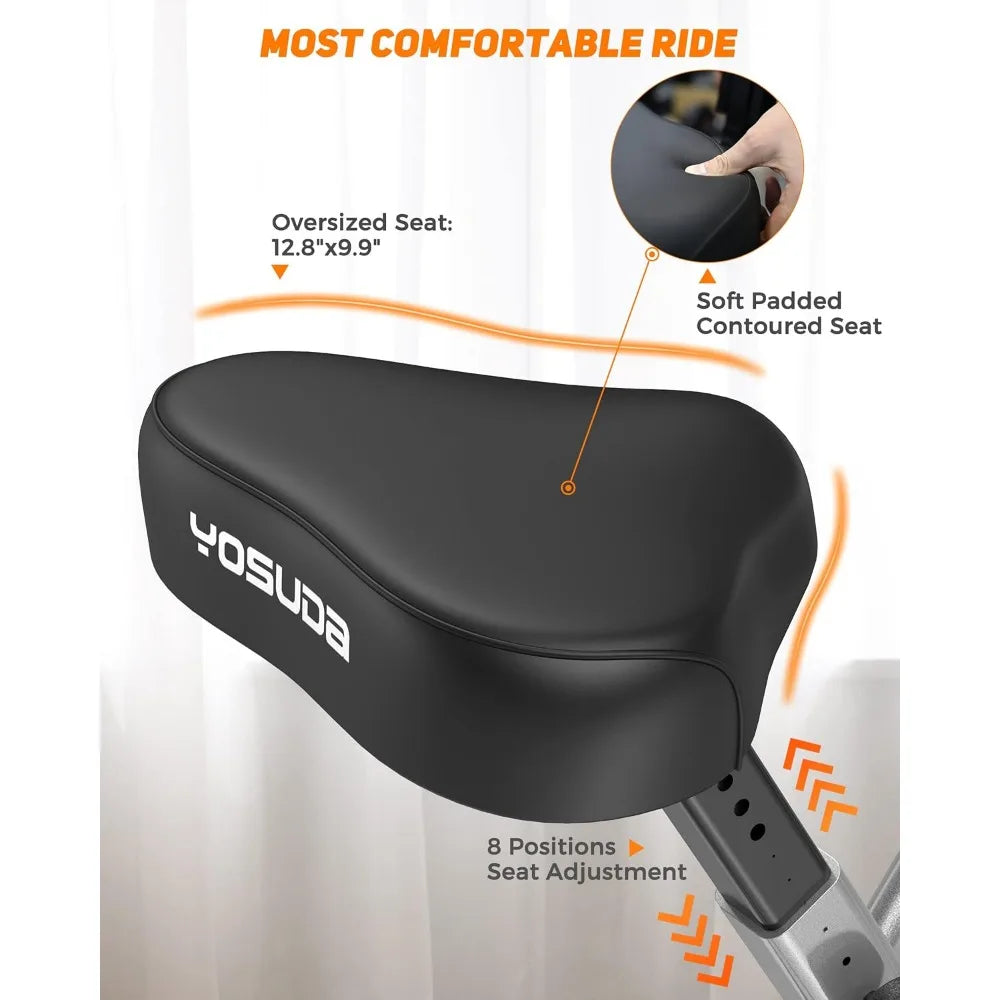 Foldable Exercise Bike For Home Gym Compact Stationary Cardio