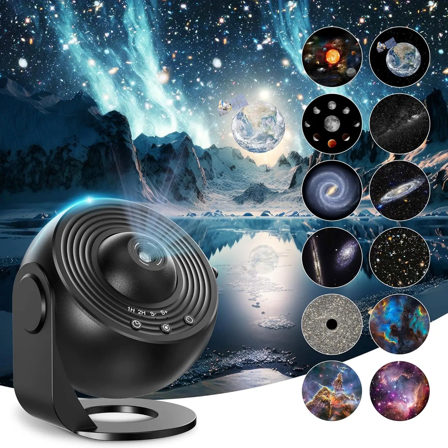 Galaxy Projector For Bedroom Adjustable Star Light 13 Discs Planetarium For Kids