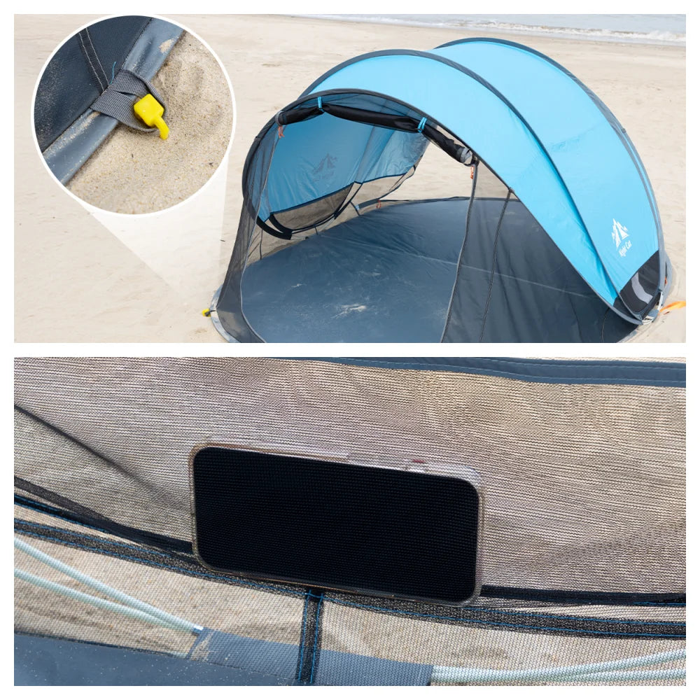 Large Sun Shade Shelter Pop up Canopy Tent for 2-4 Persons Beach Picnic Sport Activities Outdoor Sun Protection Umbrella