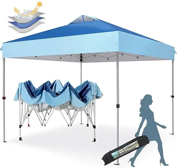 10x10 Pop Up Canopy Tent Waterproof Patio Shelter Sun Shade Screened Gazebo