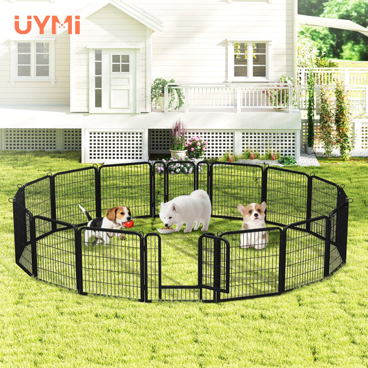 Heavy Duty Metal Puppy Playpen 24 32 40 Inch 8 Or 16 Panels Indoor Outdoor