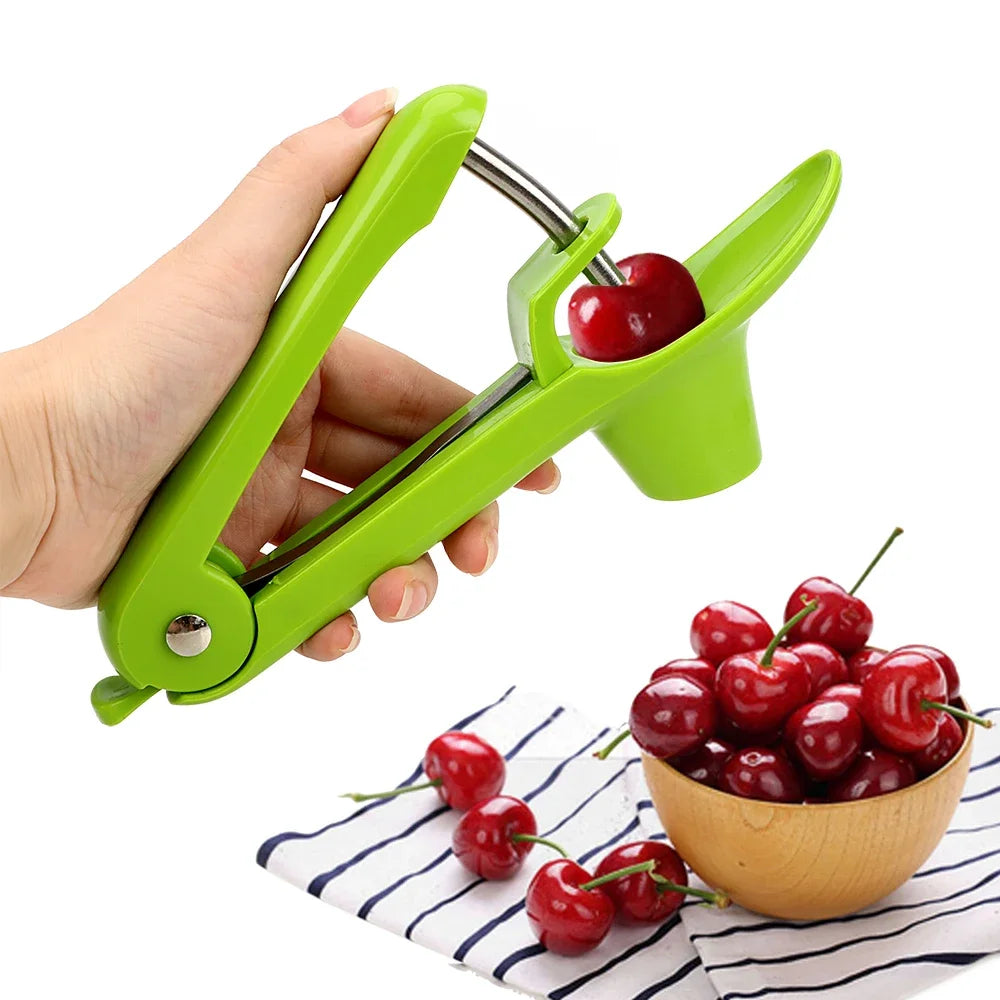 HOOMIN Cherry Core Seed Remover Kitchen Accessories Useful Olives Go Nuclear Device Cherry Pitter Plastic Fruits Gadgets Tools