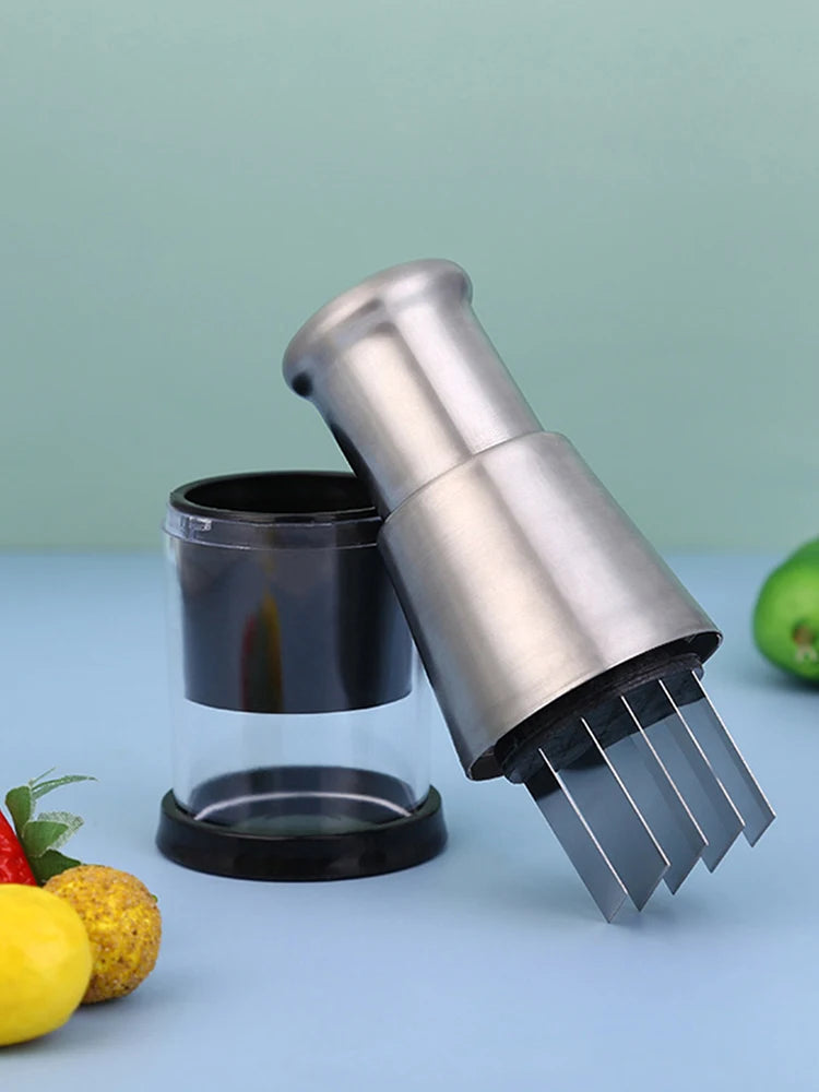 Stainless Steel Manual Hand Chopper For Garlic And Vegetables