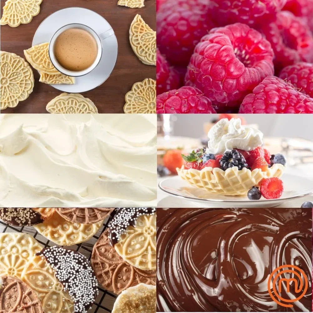 Pizzelle Maker Nonstick Electric Bake Two Italian Waffle Cookies with Protective Steam Guard Easy Cleanup Pizzelle Press