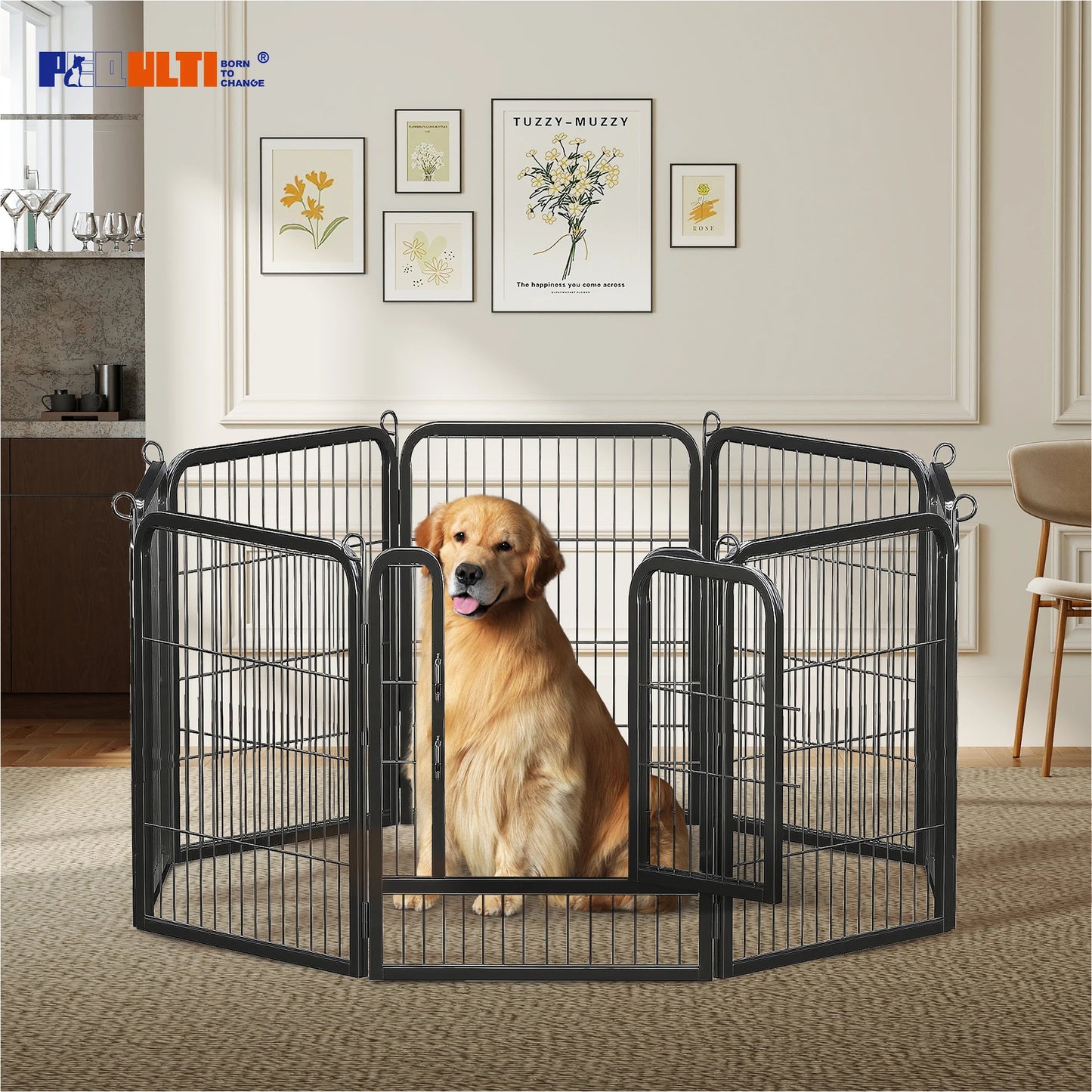 Heavy Duty Metal Puppy Playpen 24 32 40 Inch 8 Or 16 Panels Indoor Outdoor