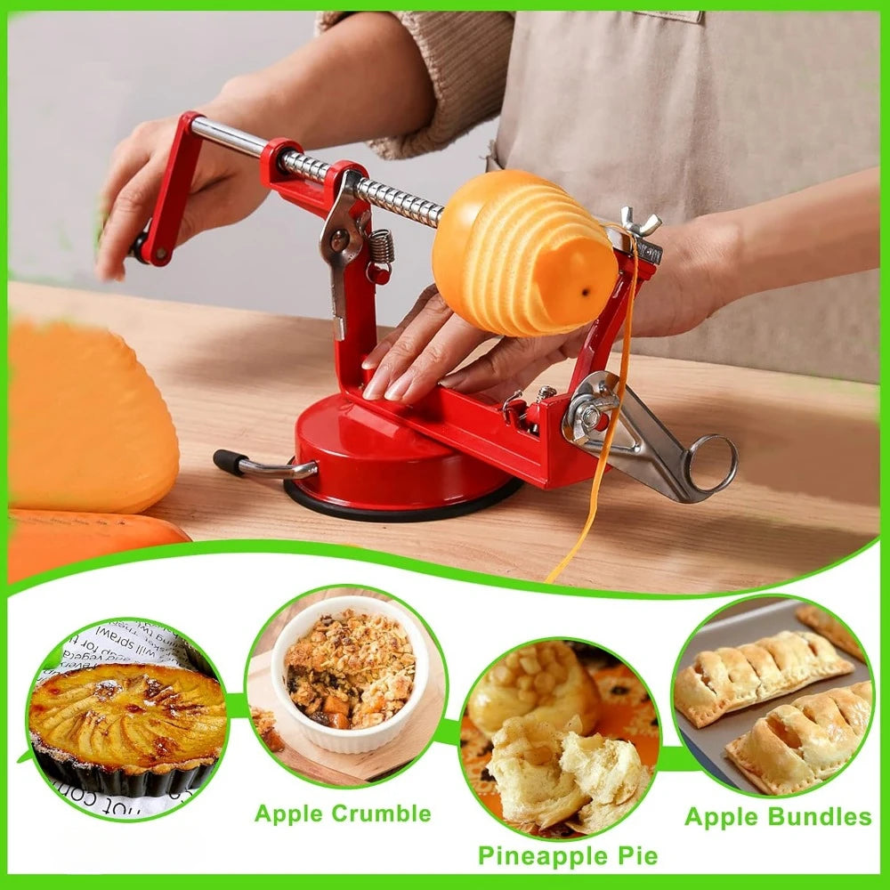 Apple Peeler Alloy Handle With Stainless Steel Blade Removable Coring Blade