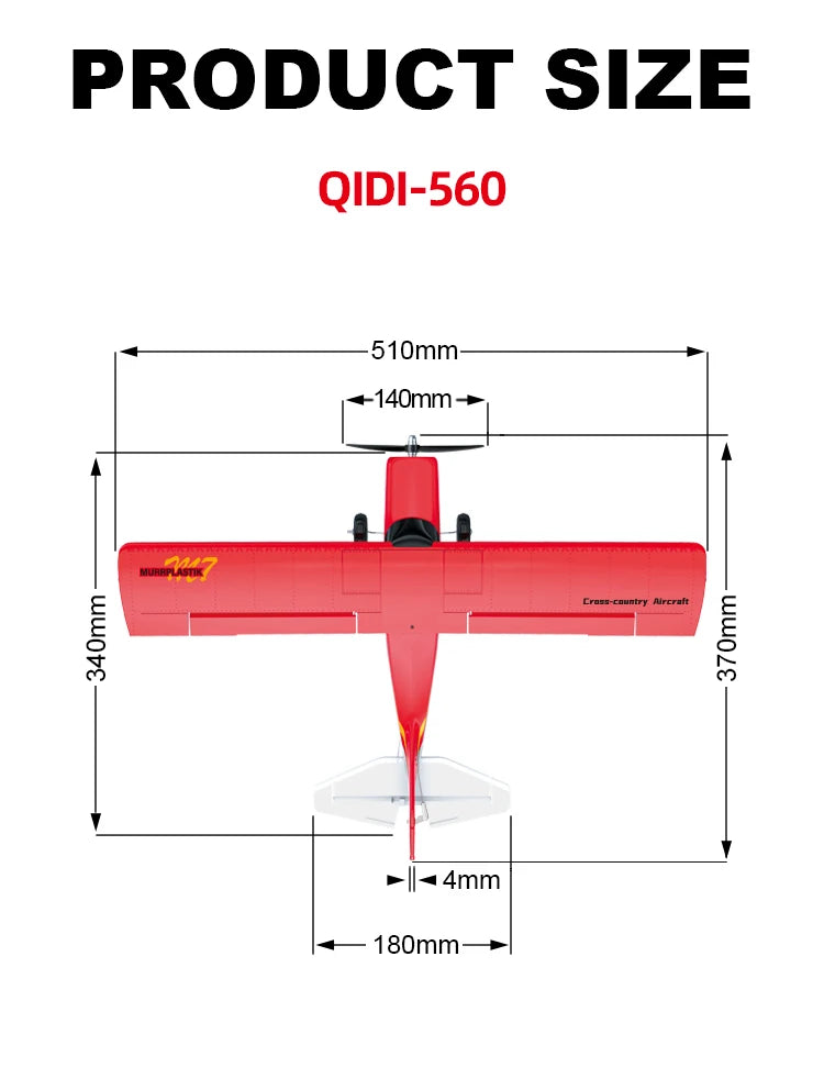 Qidi560 Off Road RC Plane M7 4CH Brushless Fixed Wing Aircraft EPP Foam Toys