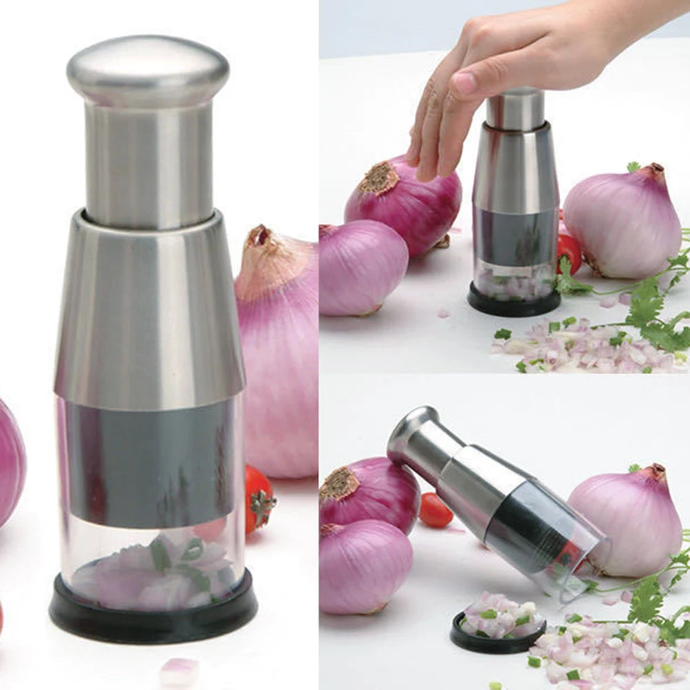 Stainless Steel Manual Hand Chopper For Garlic And Vegetables