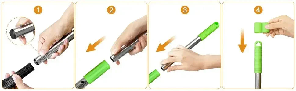 Dog Poop Scoop With Long Handle Stainless Steel Tray And Rake For Medium Dogs