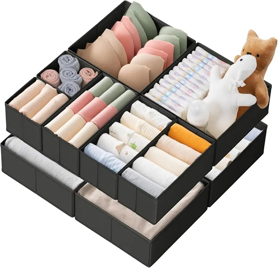 10 Pack Drawer Organizers For Dresser Baby Clothes Underwear And Socks Foldable