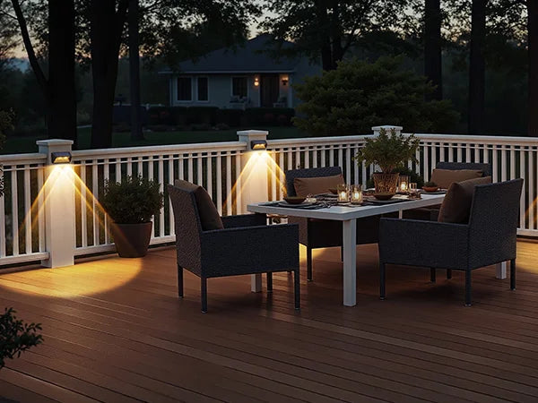 Solar Fence Step Lights 4 8 12 Pack Cool White Warm White LEDs For Walls Stairs