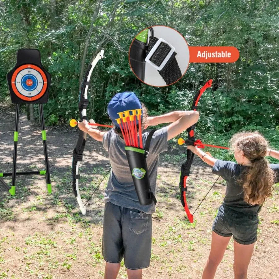 Youth Archery Bow Set with LED Light Up Bow and 20 Suction Cup Arrows for