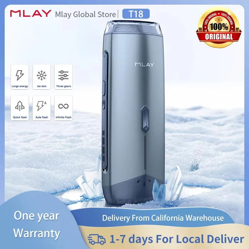 Mlay T18 Ice Cooling IPL Hair Removal Device For Home Use Painless Epilator