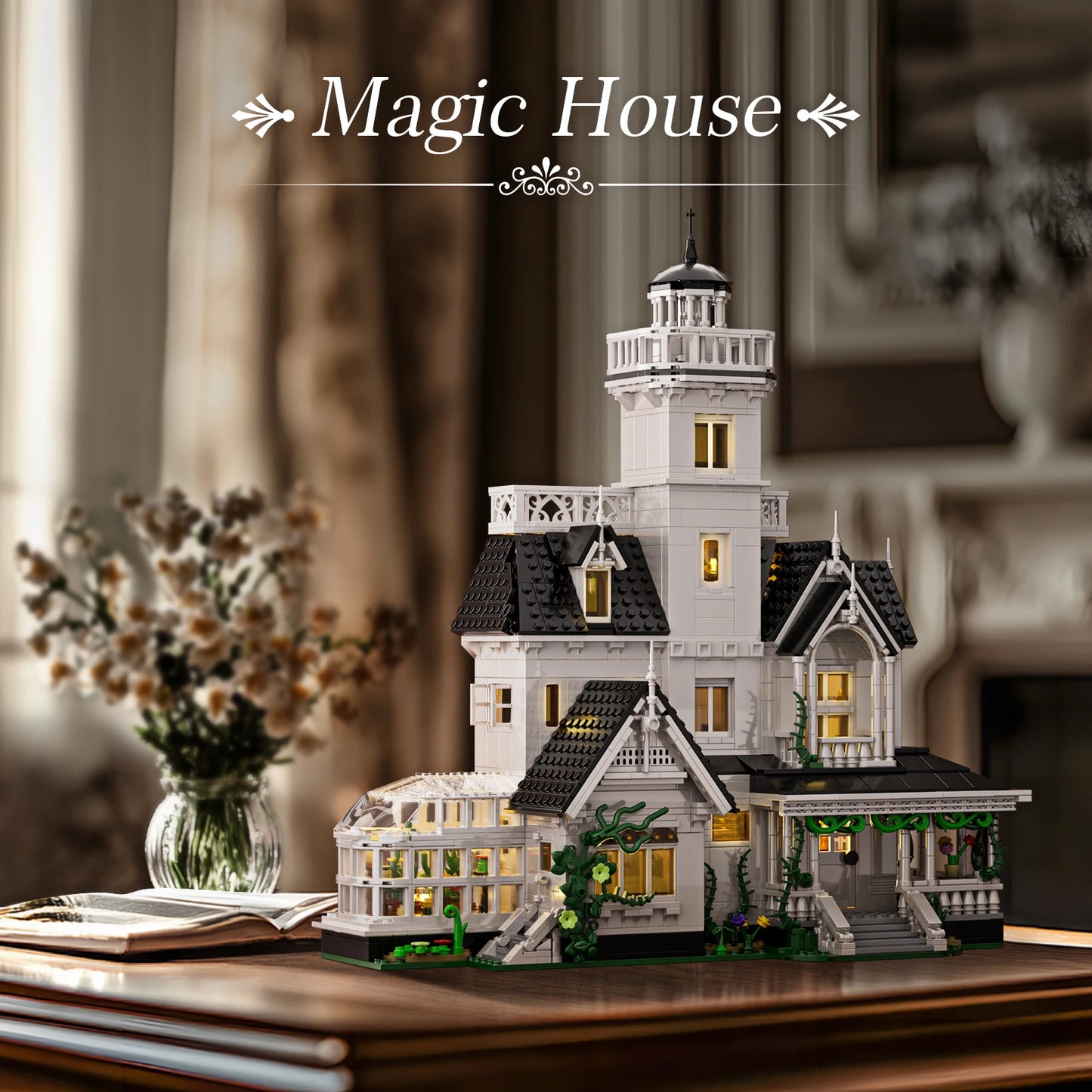 1877 Pieces Magic House Blocks Set Owens House Building Kit Architecture Model