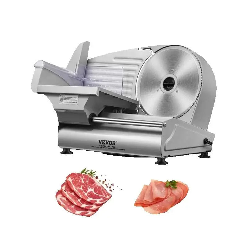 SucceBuy Electric Meat Slicer Deli SUS 420 Blade Guard Adjustable Thickness