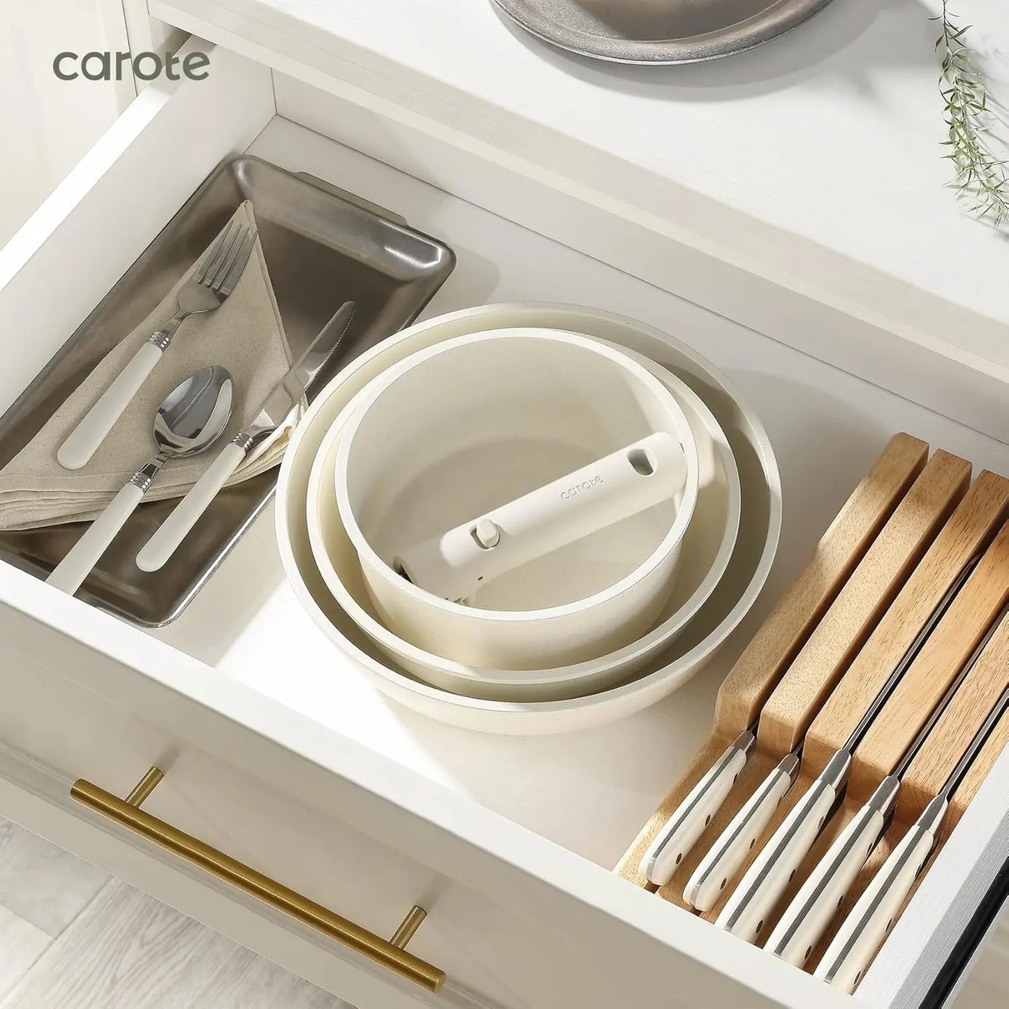 12 Piece Nonstick Pots And Pans Set With Removable Handle Induction Oven Safe