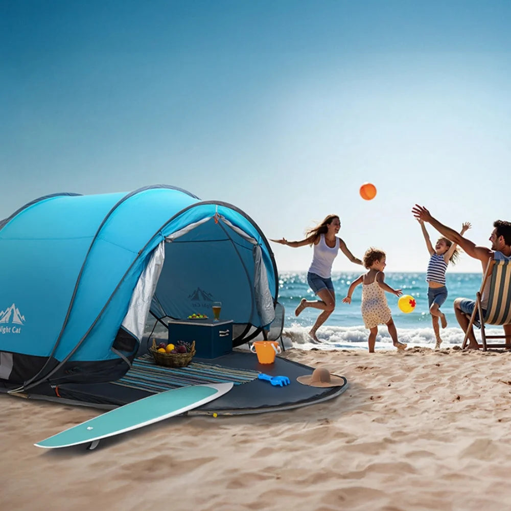 Large Sun Shade Shelter Pop up Canopy Tent for 2-4 Persons Beach Picnic Sport Activities Outdoor Sun Protection Umbrella