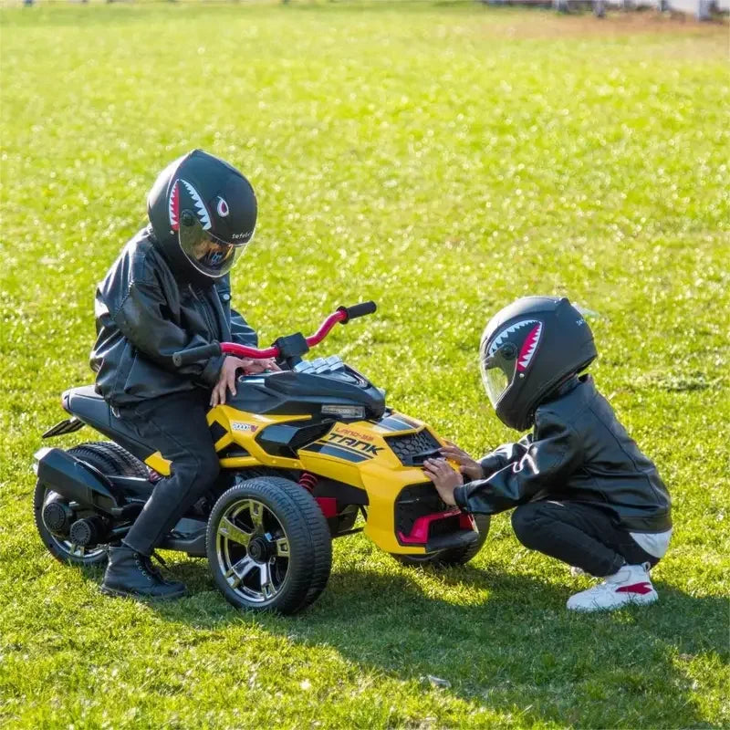 12V Kids ATV Ride On Three Wheel Electric Toy For 3 To 8 Years Lights Music