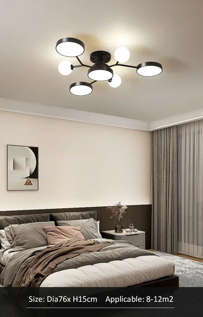 Nordic Glass Ball LED Ceiling Light Chandeliers For Living Room