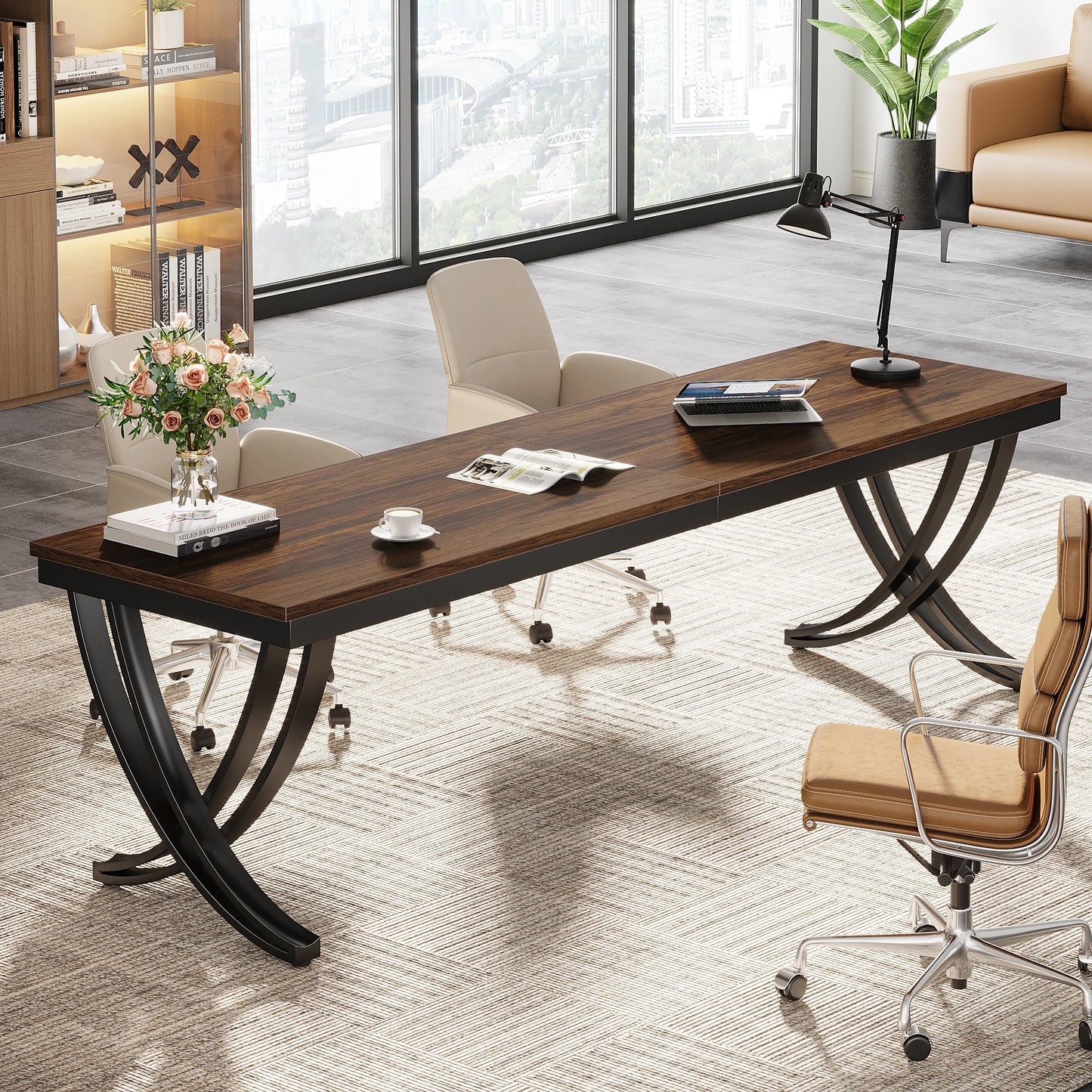 Tribesigns 78.7 Inch Double Computer Desk for Home Office 2 Person