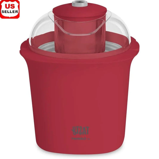 Automatic Ice Cream Maker 1.5 Quart Fully Automatic Frozen Yogurt Machine Red
