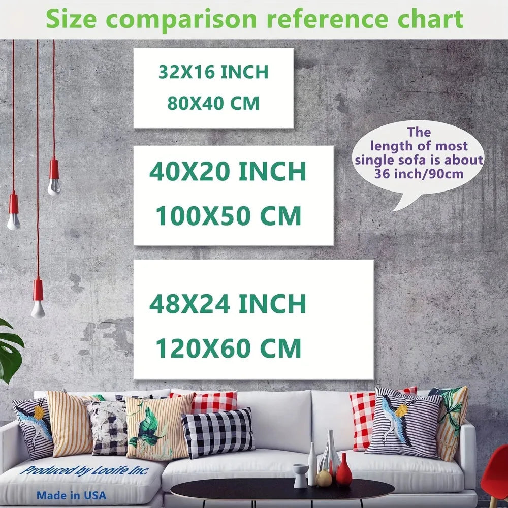 Solid Wood Frame Modern Abstract White Canvas Art 1 Piece Living Room Decor