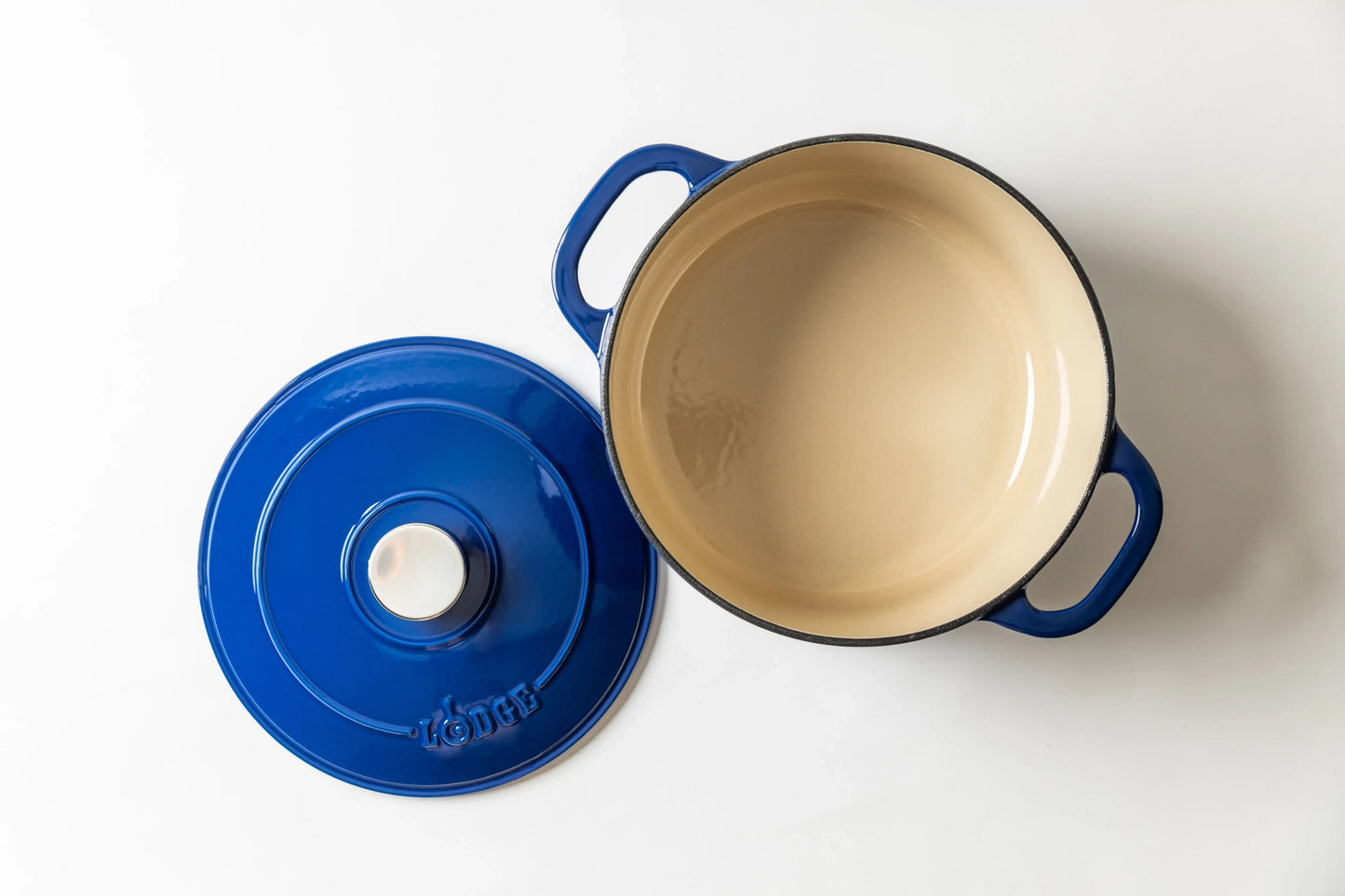 Lodge 5.5 Qt Red Enameled Cast Iron Dutch Oven Nonstick Cookware